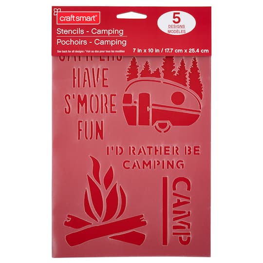12 Pack: Camping Stencils by Craft Smart&#xAE;, 7&#x22; x 10&#x22;